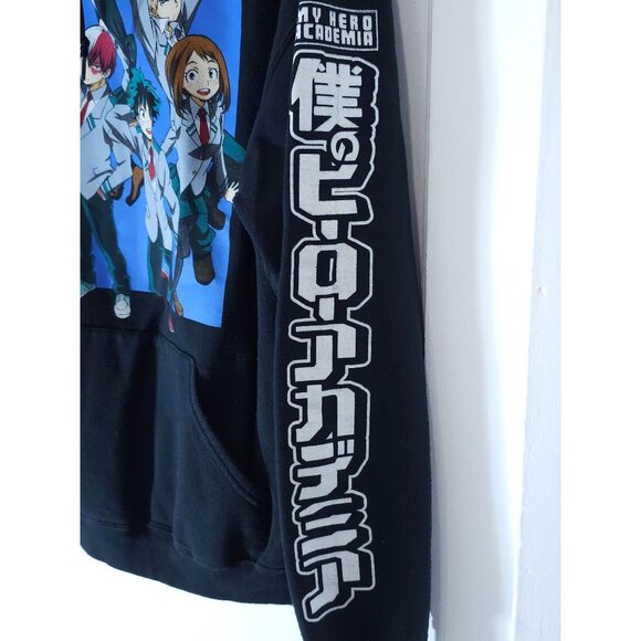 My Hero Academia Hoodie Black With Character Anime Pullover Sweatshirt Unisex Si - Picture 9 of 10